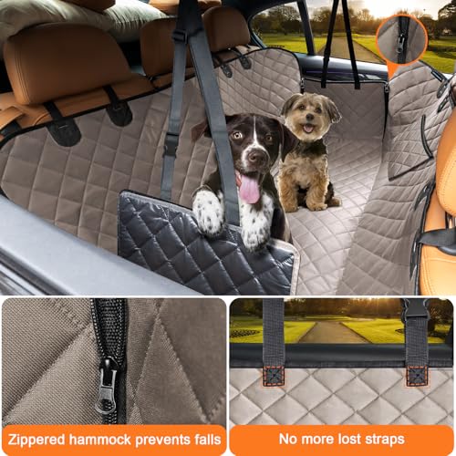 XL Dog Seat Cover for Full (Khaki / XL - 60" Length)