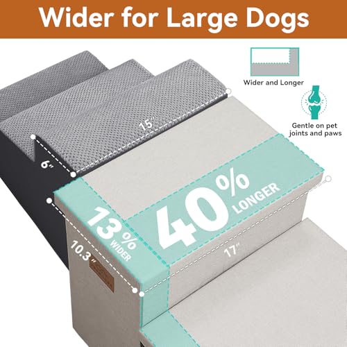 Dog Stairs with Storage (Beige No Condo / 3)