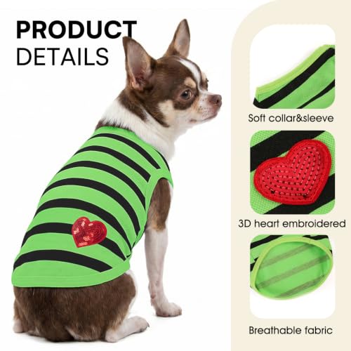 Dog Shirts for Medium Dogs (Green-Vest / Medium)