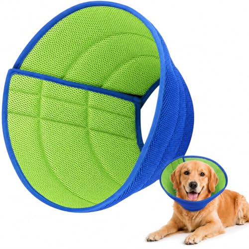 Soft Dog Cone Collar to Stop Licking After Surgery (Blue / XXL)