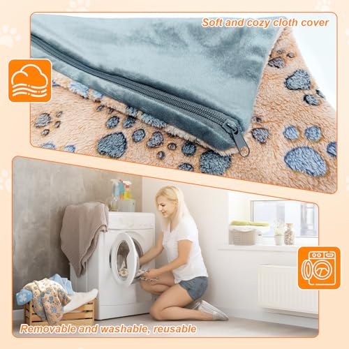 Cat Heating Pad 18×18 in Dog Heated Bed Smart Temperature Control Switch (Yellow / 18 x 18 in)