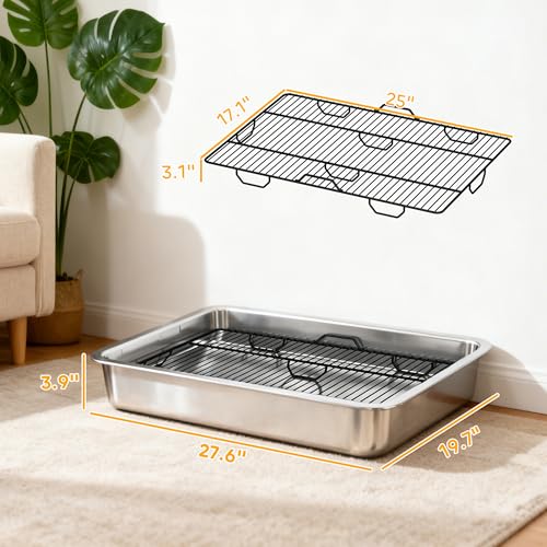 Dog Potty Tray Stainless Steel
