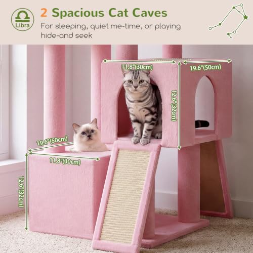 Z78 Heavy Duty Cat Tree for 20lbs Large Adult Cats (Pink / 78 inch)