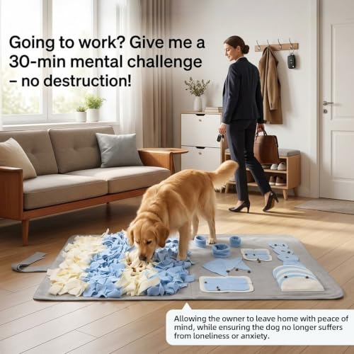 Snuffle Mat for Dogs (Grey / Medium 22x38 inch)