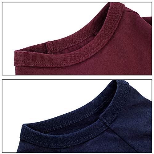 Dog Shirts Soft Plain T (Blue & Red / S-(4~7lb) | Chest(~13"))