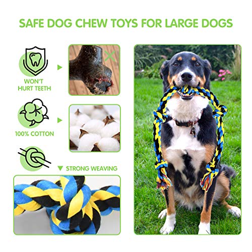 Large Tough Chew Toys for Aggressive Chewers (9 Packs / Large)