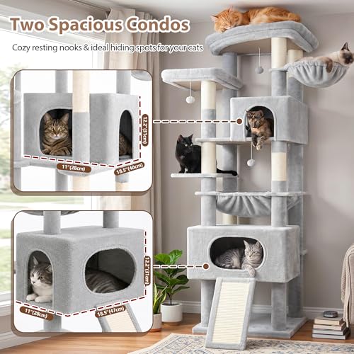 Cat Tree 78.7'' Cat Tower (78.7 inch / Light gray)