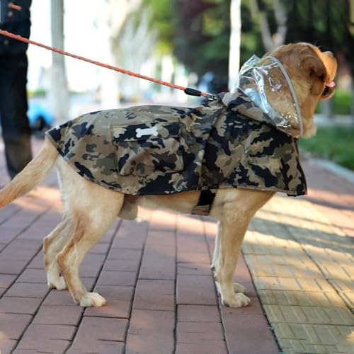 Waterproof Dog Raincoat (Camo / Large)