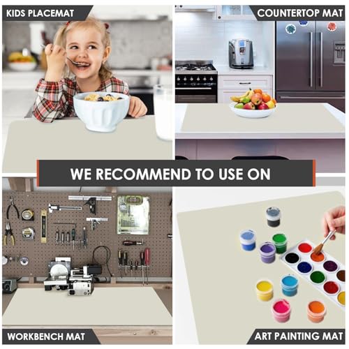 Extra Large Silicone Placemat (07-beige / 31.5"Lx16.93"W)