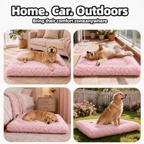 Dog Bed Large Size (Pink / 35"L x 23"W x 4"Th)