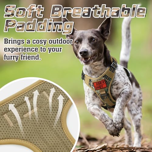 Tactical Dog Harness for Small (Brown camo / Small)