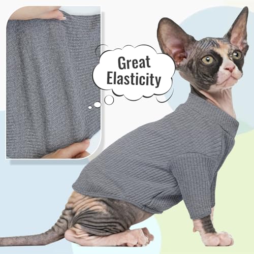 Sphynx Hairless Cats Shirt Pullover Kitten T (Medium / Grey)