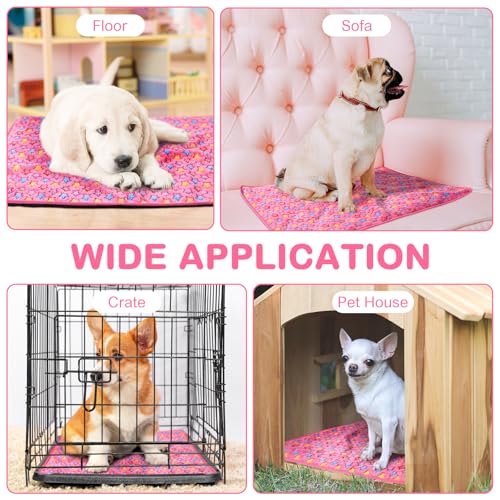 2 Pack Self Warming Cat Bed Self Heating Dog Pad Cat Warming Pad Thermal Pet Mat Washable Reflect Body Heat Removable Cover for Indoor Kittens Puppies Feral Pet (20 x 28 Inch)