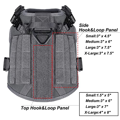 Tactical Dog Harness for Small Dogs (Small (Pack of 1) / Grey)