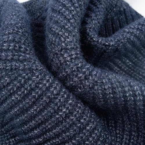 Turtleneck Knit Dog Sweater (Small / Navy Blue)