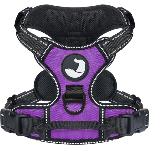 No Pull Dog Harness for Large Dogs (Large / Purple)