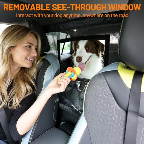 56'' Dog Car Barrier for Cars SUVs Trucks (Large 56"*32" / Matte Black)