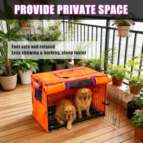 42 Inch Orange Dog Crate Cover (42.0"L x 28.0"W x 30.0"H / Orange)