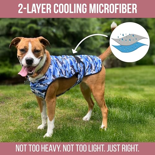 Dog Cooling Vest (Blue Camo / Small (Pack of 1))