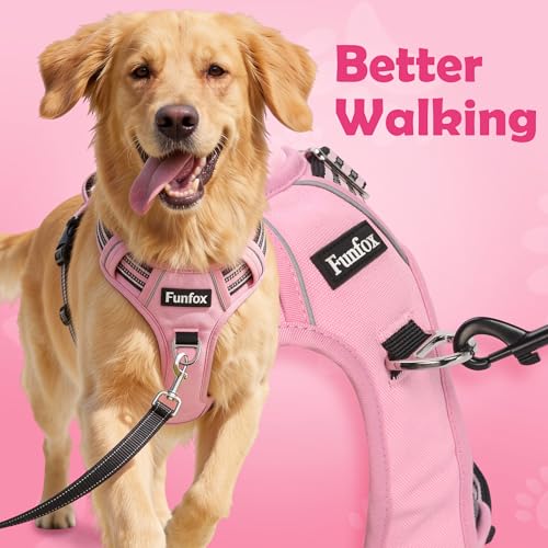 Dog Harness No Pull (Pink / Large)