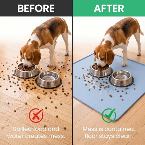 Silicone Pet Feeding Mat (blue / 26*26)