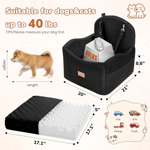Dog Car Seat for Medium (Black)