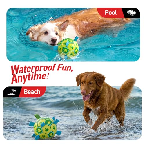 Dog Toys Soccer Ball (Yellow Green / 8 Inch)
