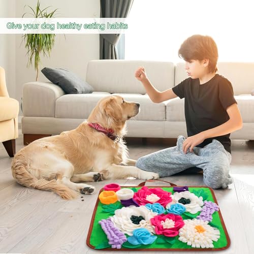 Snuffle Mat for Dogs Pet Treats Feeding Mat for Small (Green)