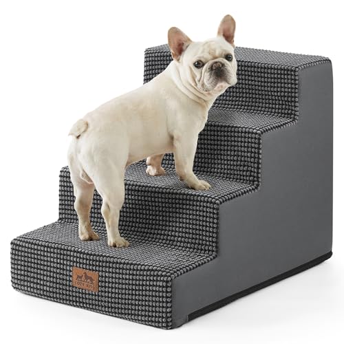 Dog Stairs for Small Dogs (Dark Grey / 17.7x23.6x17.7 inch)