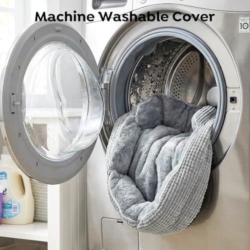 Square Dog Bed Medium Size Dog (Light Gray / 28"L x 22"W x 8"H)