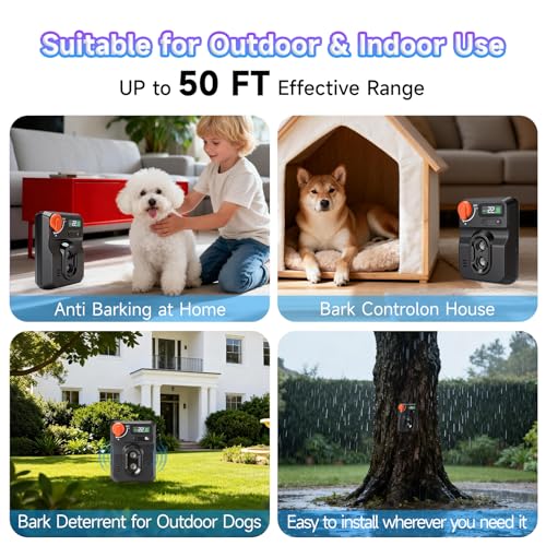 Ultrasonic dog barking deterrent devices