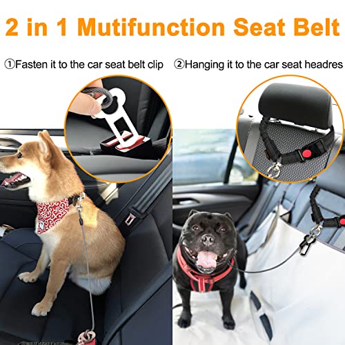 Chew Proof Dog Car Seat Belt (Black / 2 Pack)