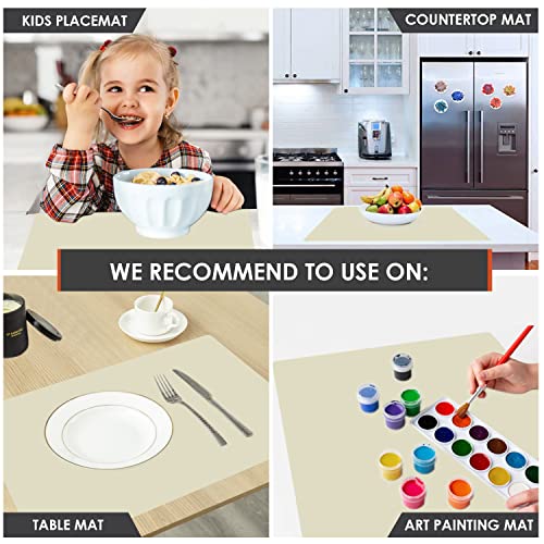 Extra Large Silicone Placemat (05-beige / 27.6"L x 15.7"W)