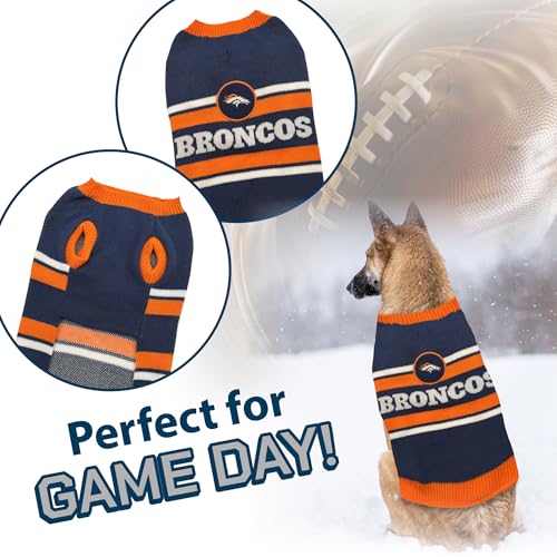 NFL Denver Broncos Dog Sweater (X-Small / Denver Broncos)
