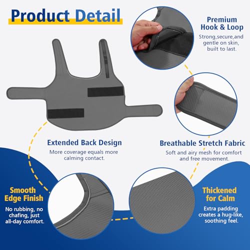 Dog Anxiety Vest for Dogs (Stormy Calm (Dark Gray) / X-Large)