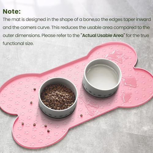 Dog Food Mat Anti (25.6" x 13" / Pink)