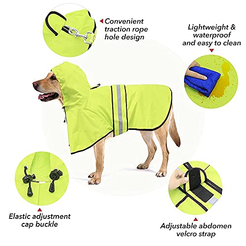 Waterproof Dog Rain Coat (Neon Green / Medium)