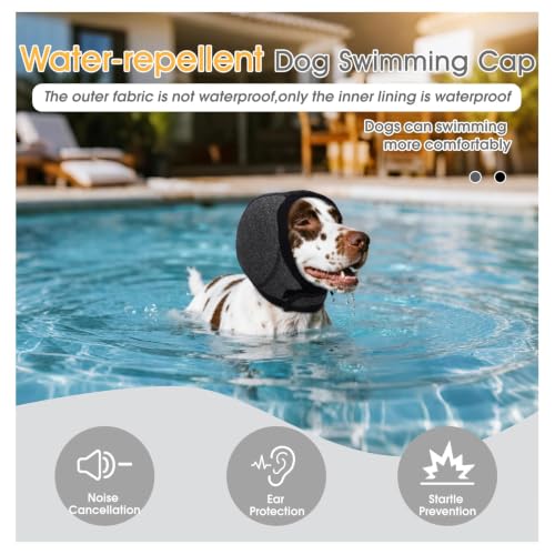 Adjustable Dog Calming Hoodie for Noise Reduction (Grey / Small(Head Circle:10"-15",Weight:17-39 lb))