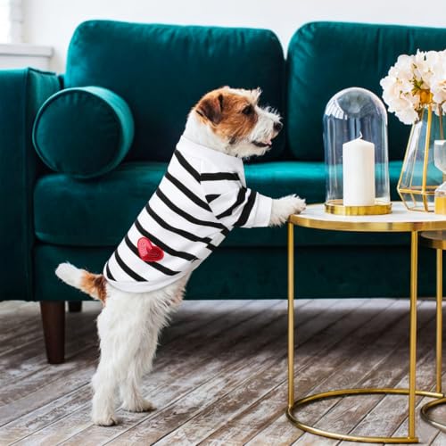 Dog Striped Shirts for Large Dogs (White / X-Large)