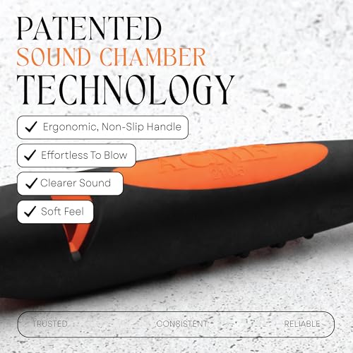 Alpha 210.5 Dog Training Whistle with Enhanced Ergonomic Grip. BPA (Black on Day glow Orange)