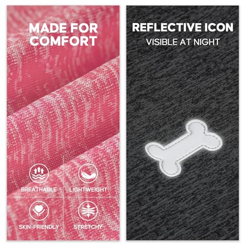 2Pack Dog Shirt for Small Dogs Sun Protection Tank Top for Summer (Small (4-7lbs) / 9# 2Pack (Coral Red+Grey))