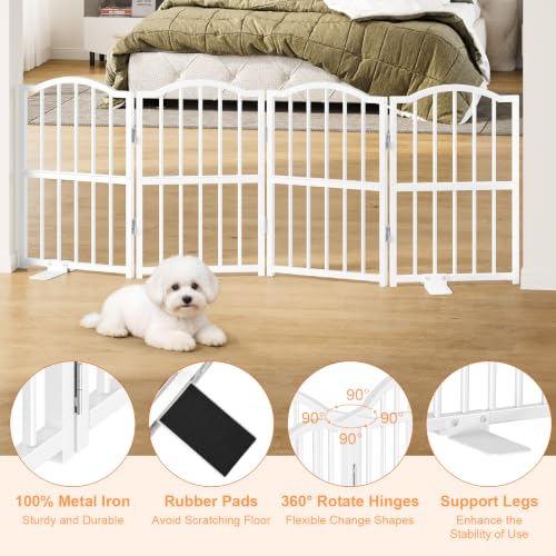 Dog Gate Indoor (White / 4 Panel-23.62''H, Up to 63''W)