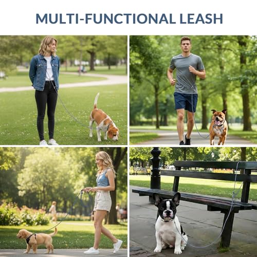 8.2ft Hands Free Dog Leash (Blue)
