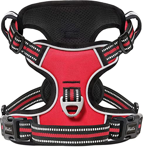 Dog Harness Harness for Small Dogs No Pull Dog Vest Harness for Small Dog with Soft Handle Reflective for Outdoor Training (S / Red)