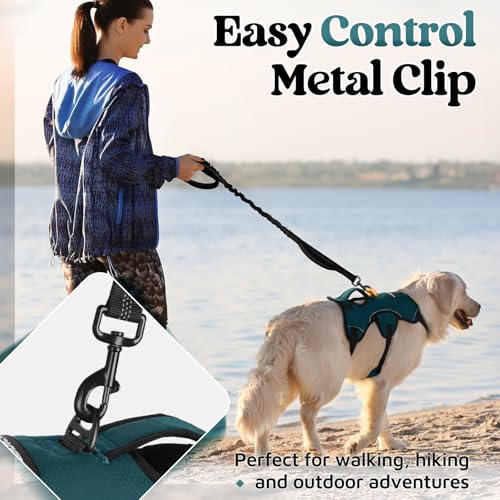 Escape Proof Dog Harness for Large (Dark Green / Large)