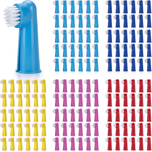 150 Pcs Finger Dog Toothbrushes (Popular Color)