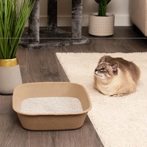 Disposable Cat Litter Box Large (Litter Box Only / Large (6-Piece Set))