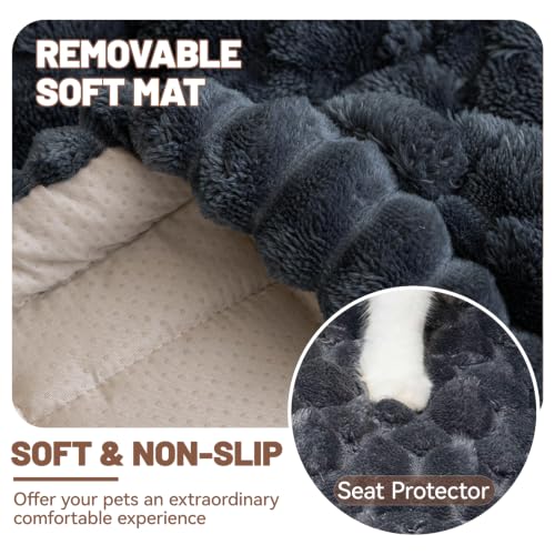 Dog Car Seat Waterproof Bed Cover Back Seat Grey 23.6”x51” (Grey / 23.6”x51”)