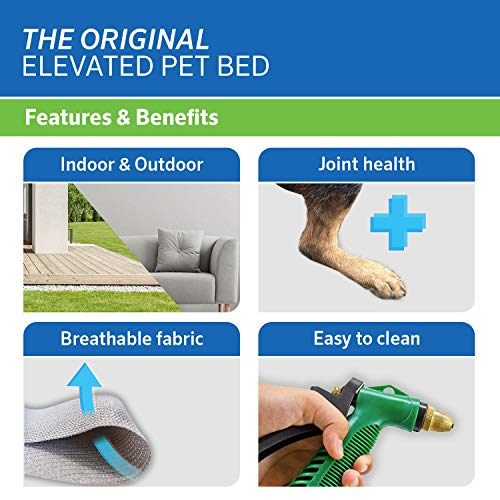 Original Elevated Dog Bed (Medium Dog Bed / Aquatic Blue)