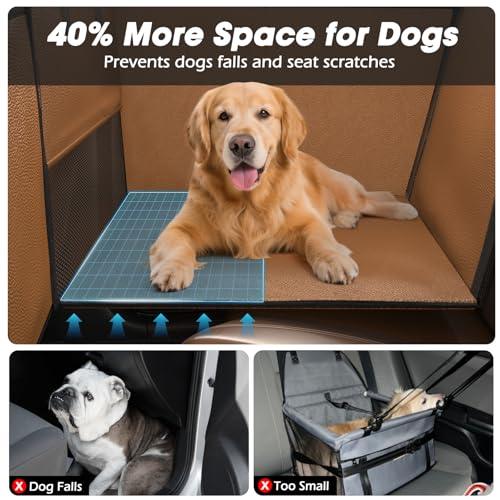 Large Dog Car Seat (Brown / L)